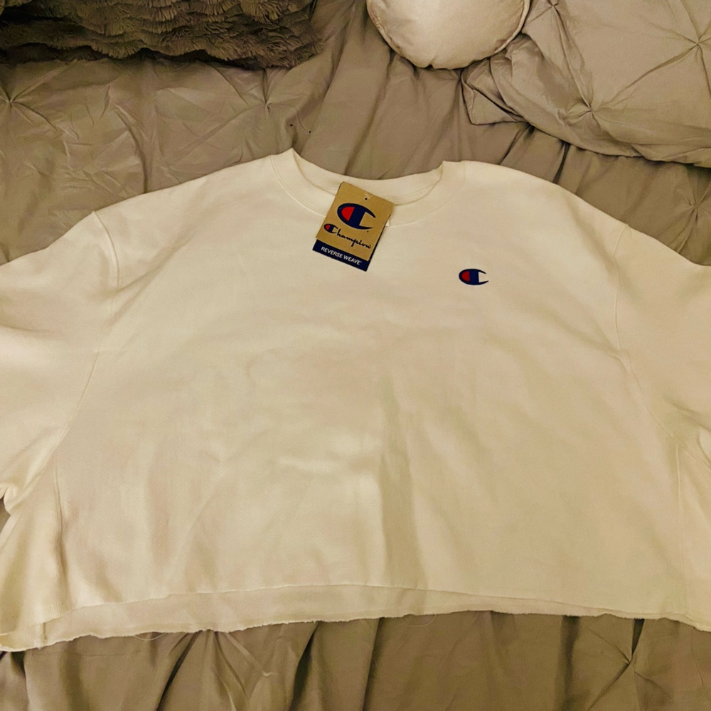 Champion Cream Sweatshirt with Logo
